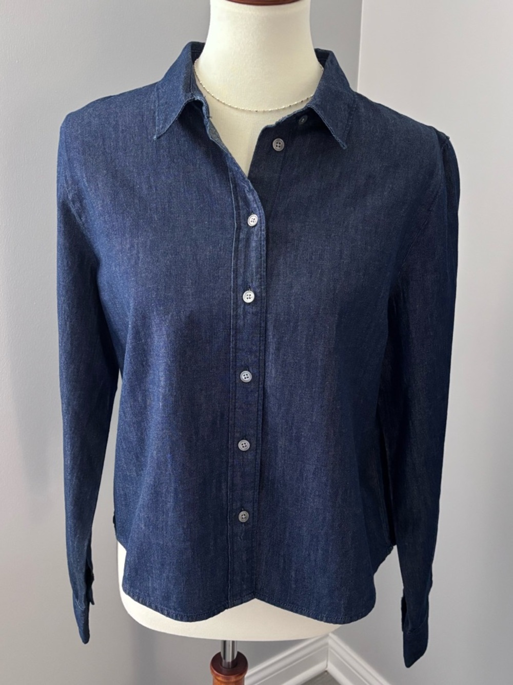 J Crew Factory Women’s Button Front Denim Shirt size medium